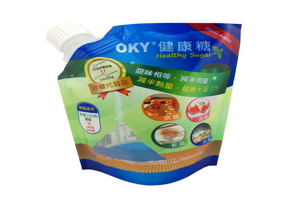 Energy Drink Aluminum Foil Packaging Bags With Top Spout Food Grade Gravure Printing